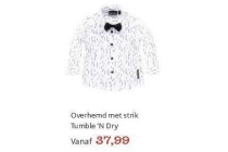 overhemd met strik tumble n dry