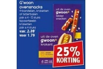 g woon ovensnacks