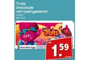 troll chocolade verrassingseieren