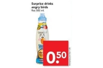 surprise drinks angry birds