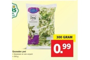 gesneden prei