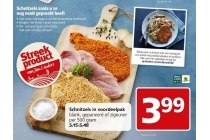 schnitzels in voordeel pak gepaneerd blank of zigeuner