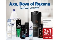 axe dove rexona douche of deodorant