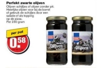 perfect zwarte olijven