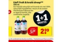 lief fruit en kruid siroop