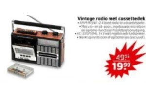 vintage radio met cassettedek