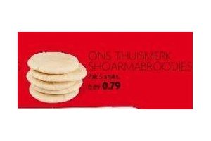 ons thuismerk shoarmabroodjes