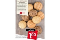proef t verschil italiaanse texaanse of volgranen bollen