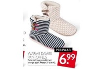 warme dames pantoffels