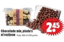 chocolade mix pinda s of rozijnen