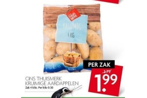 ons thuismerk kruimige aardappelen