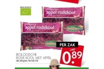 biologische rode kool met appel