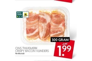 ons thuismerk crispy bacon vlinders