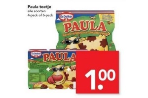 alle soorten paula toetje