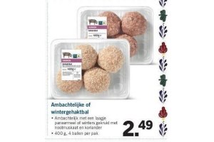 ambachtelijke of wintergehaktbal