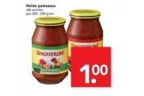 alle soorten heinz pastasaus