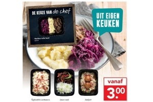 de keuze van de chef