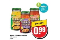 alle soorten knorr chicken tonight