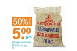 juten zak aardappelen