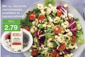 maaltijdsalade mozzarella pasta