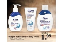 wasgel handcreme of bodylotion