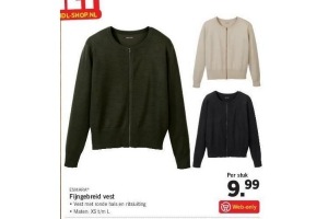 fijngebreid vest