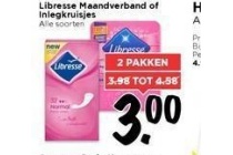 libresse maandverband of inlegkruisjes