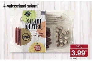 4 vaksschaal salami