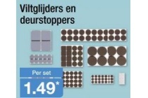 viltglijders en deurstoppers