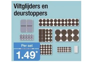 viltglijders en deurstoppers