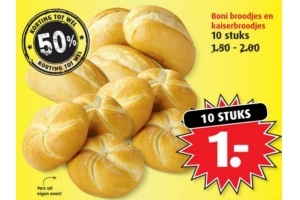 boni broodjes en kaiserbroodjes
