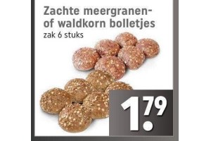 zachte meergranen of waldkorn bolletjes