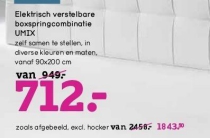 elektrisch verstelbare boxspringcombinatie umix