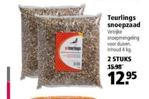 2 stuks teurlings snoepzaad nu eur12 95