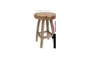 teak houten kruk