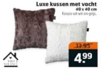 luxe kussen met vacht