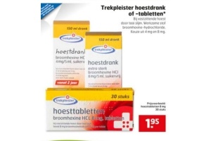 trekpleister hoestdrank of tabletten