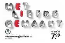 uitsteekvormpjes alfabet