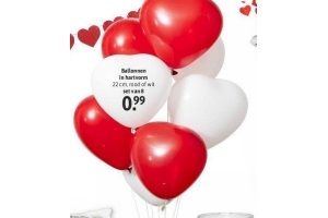 ballonnen in hartvorm