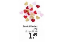 confetti hartjes