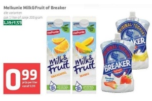 melkunie milk en fruit of breaker