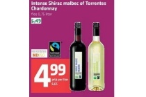 intense shiraz malbec of torrentes chardonnay