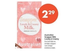 australian snaper milk lovely en creamy