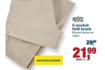 5 pocket twillbroek nu eur21 99