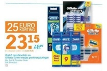 oral b opzetborstels en gillette scheermesjes grootverpakkingen