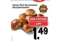 verse mini roomboter rozijnenbollen