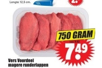 vers voordeel magere rundlappen