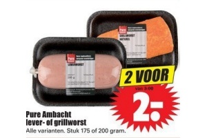 pure ambacht lever of grillworst