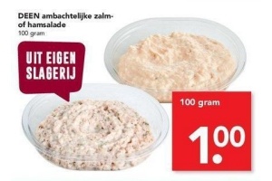 deen ambachtelijke zalm of hamsalade