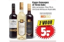 kaaps genoegen of three oaks